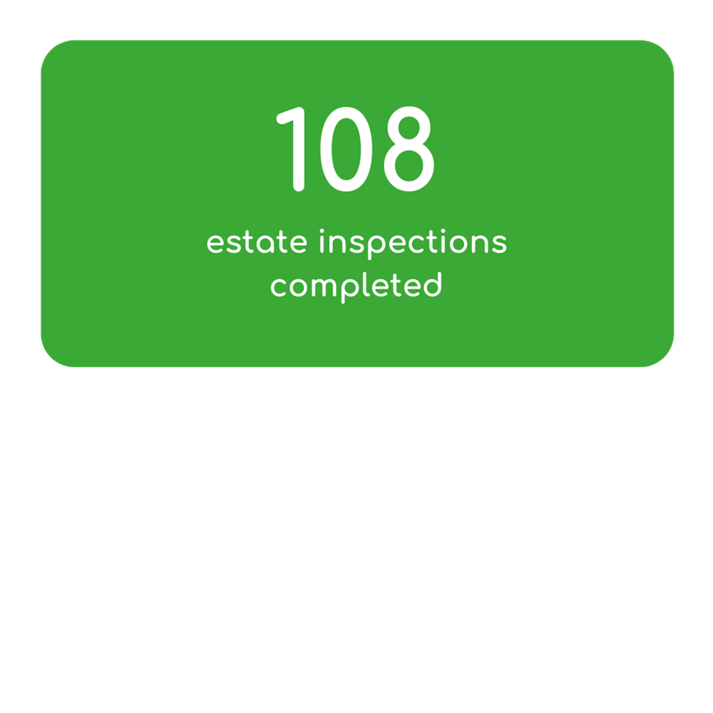 108 Estate Inspections Completed